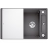 BLANCO AXIA III 45 S Silgranit szarość skały odwracalny, korek auto., InFino, deska szkło białe