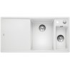 BLANCO AXIA III 6 S-F Silgranit biały prawa, korek auto., InFino, deska jesionowa, odsączarka stalowa