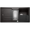 BLANCO CLASSIC NEO 6 S Silgranit czarny odwracalny, korek auto., InFino, deska tworzywo, odsączaraka stalowa