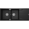 Zlewozmywak granitowy 2-komorowy z ociekaczem