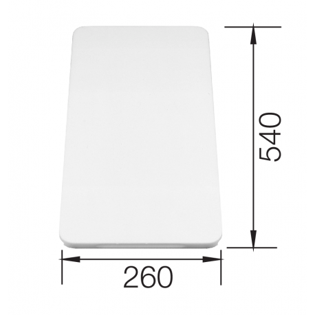 BLANCO Deska z tworzywa biała, 540x260, DALAGO, CLASSIC 5S, 6S, 8S Silgranit